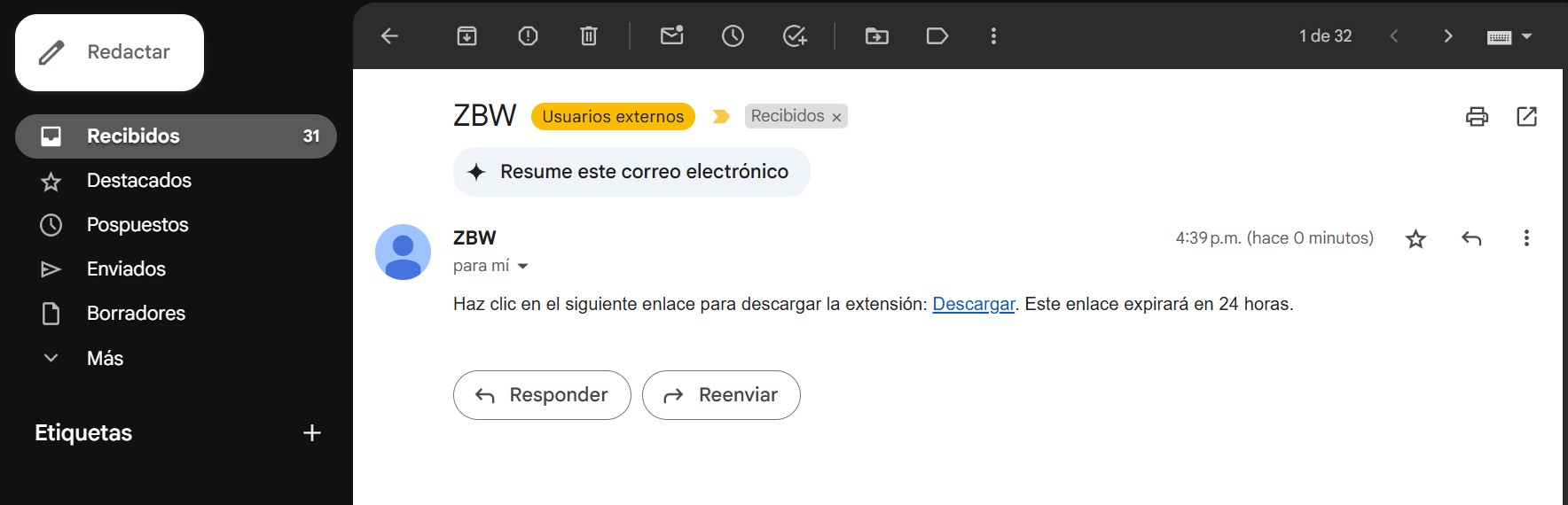 Imagen 1: Revisar correo
